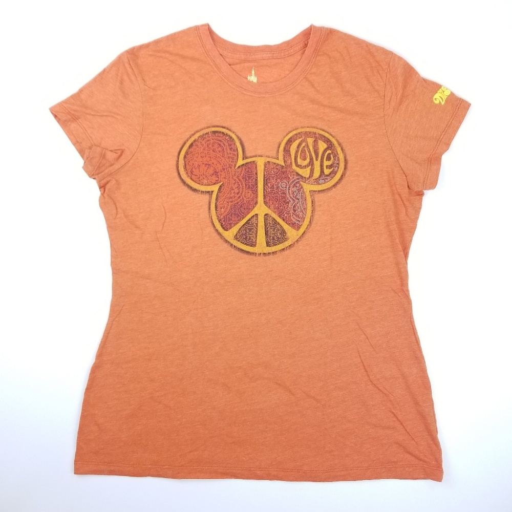 ✔Disney Park Mickey Love Disneyland Cap Sleeve Tee